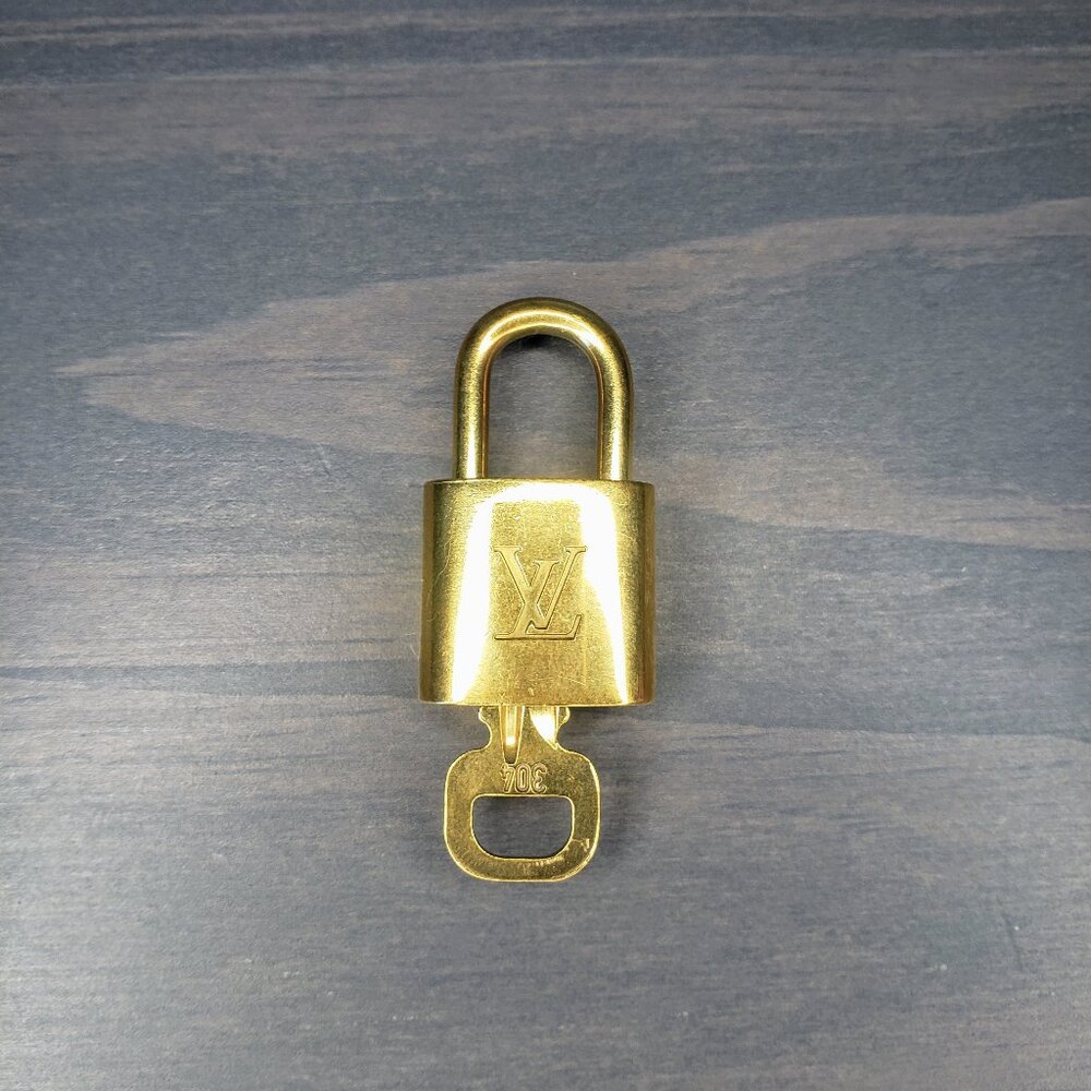 Authentic Louis Vuitton Brass Lock and Key #304